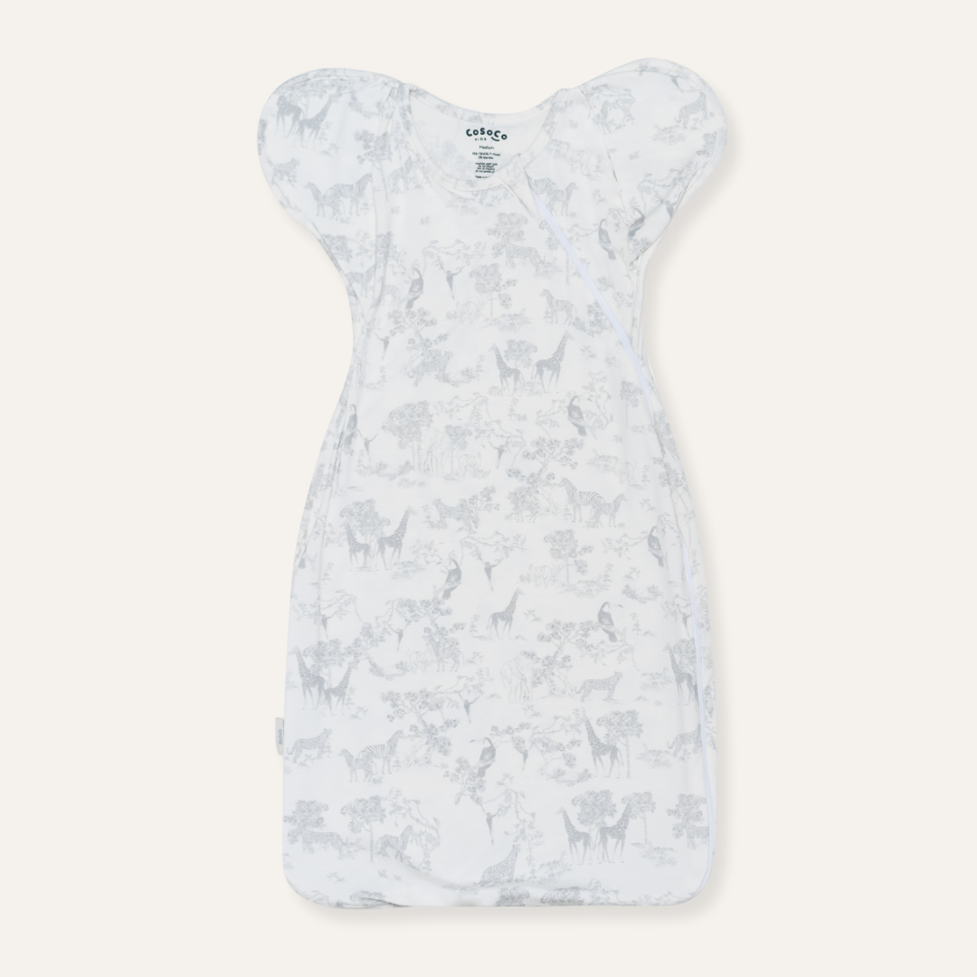 Sleepsuit in Blue Safari Toile