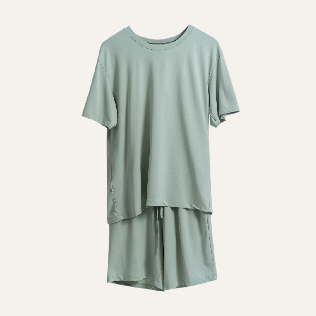 Adults Short Sleeve Set in Willow Green