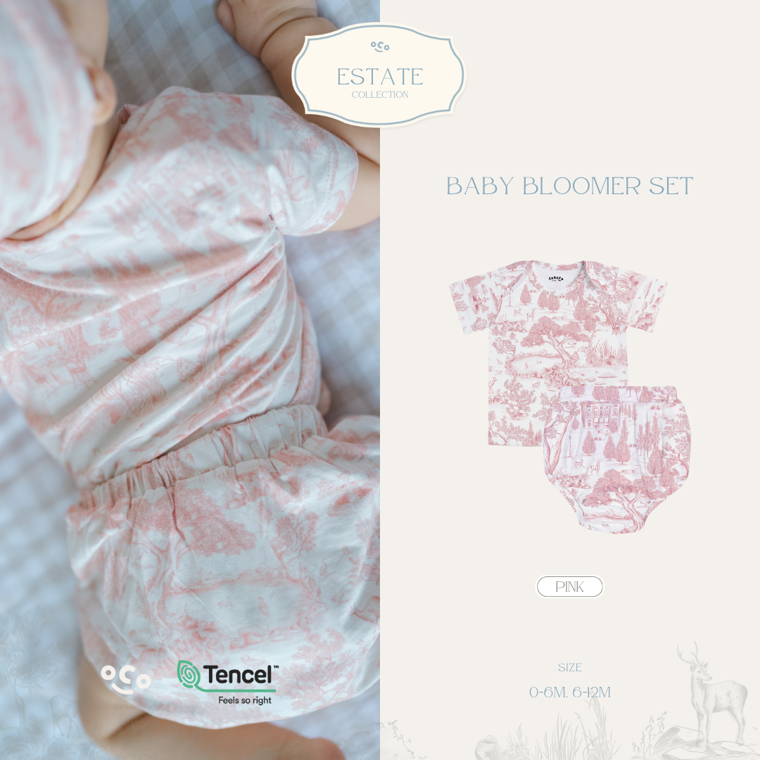 Baby Bloomer Set in Estate Pink