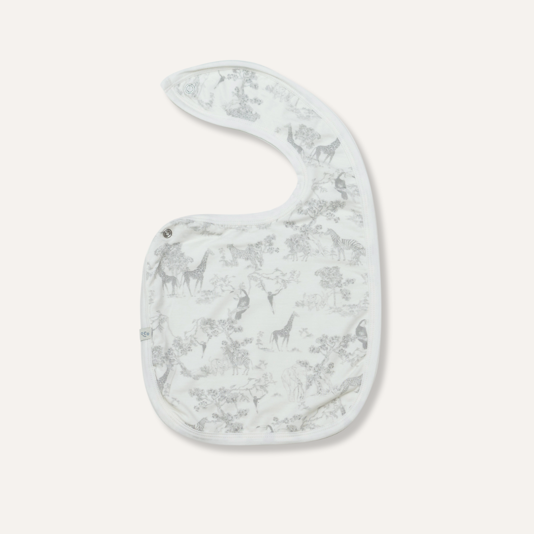 Baby Bib in Safari Grey