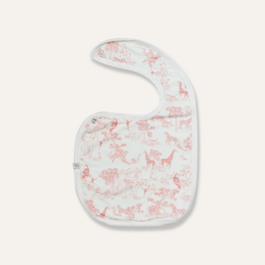 Baby Bib in Safari Pink