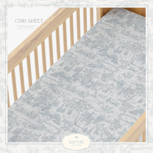 Crib Sheet in Estate Blue