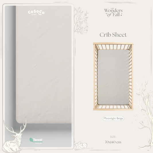 Crib Sheet in Moonlight Beige