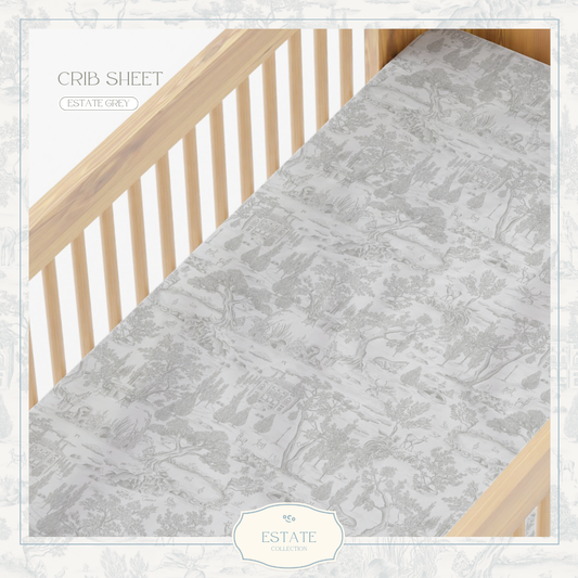 Crib Sheet in Estate Grey