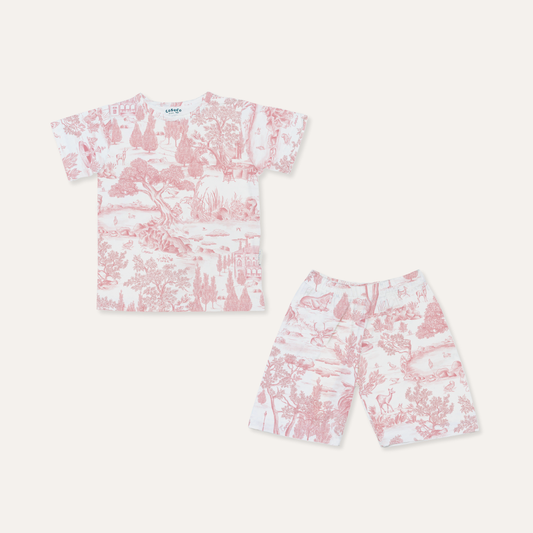 Short Sleeve Set in Estate Pink