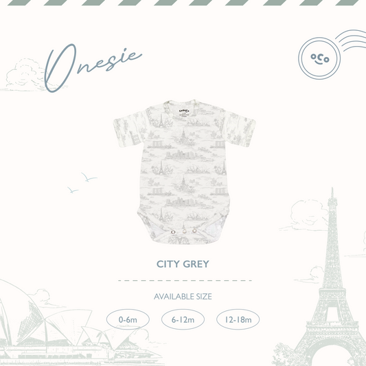 Baby Onesie in City Grey