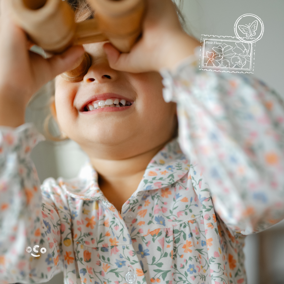 Collared Pajamas in Petit Fleur