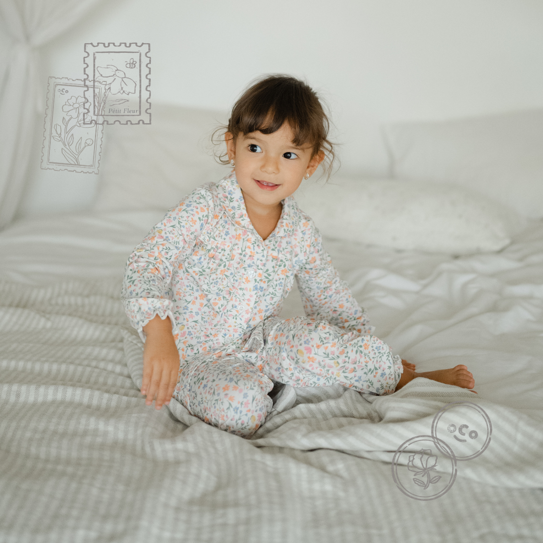 Collared Pajamas in Petit Fleur