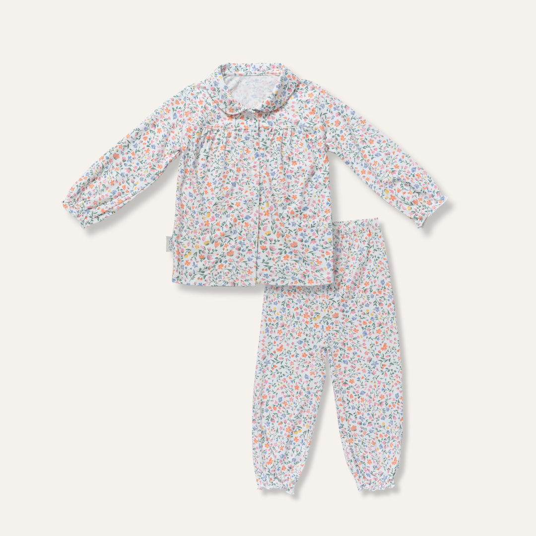 Collared Pajamas in Petit Fleur