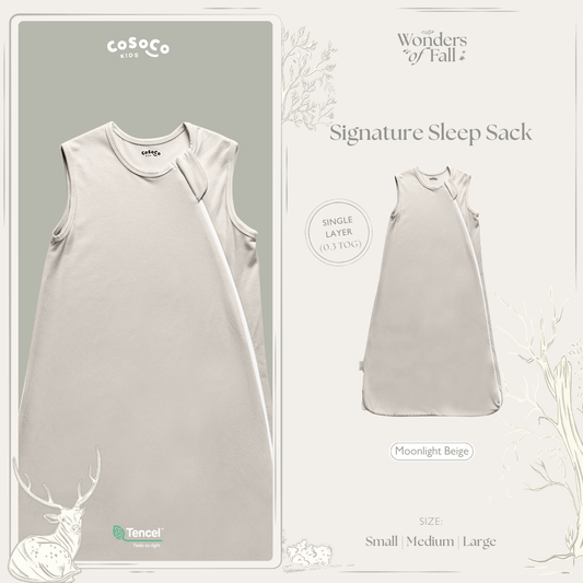 Signature Sleep Sack (0.3 TOG) in Moonlight Beige